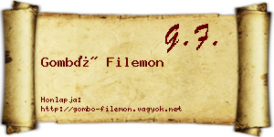 Gombó Filemon névjegykártya